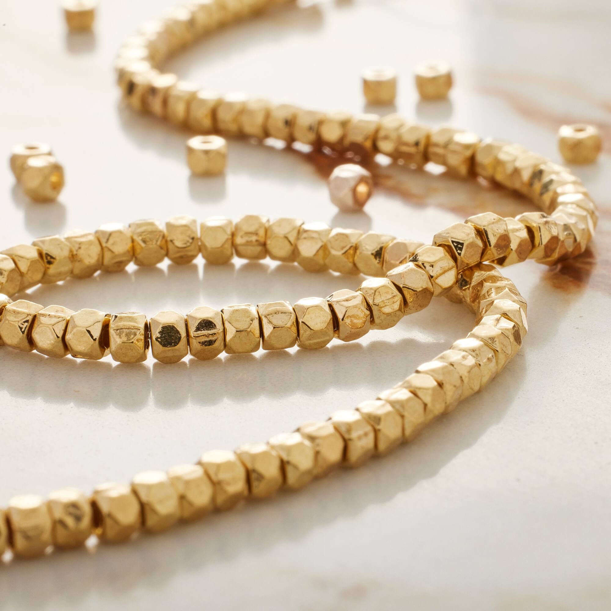 12 Pack: Metal Faceted Rondelle Beads